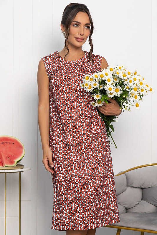 LT Collection Платье 546420 П13979-25М терракотовый