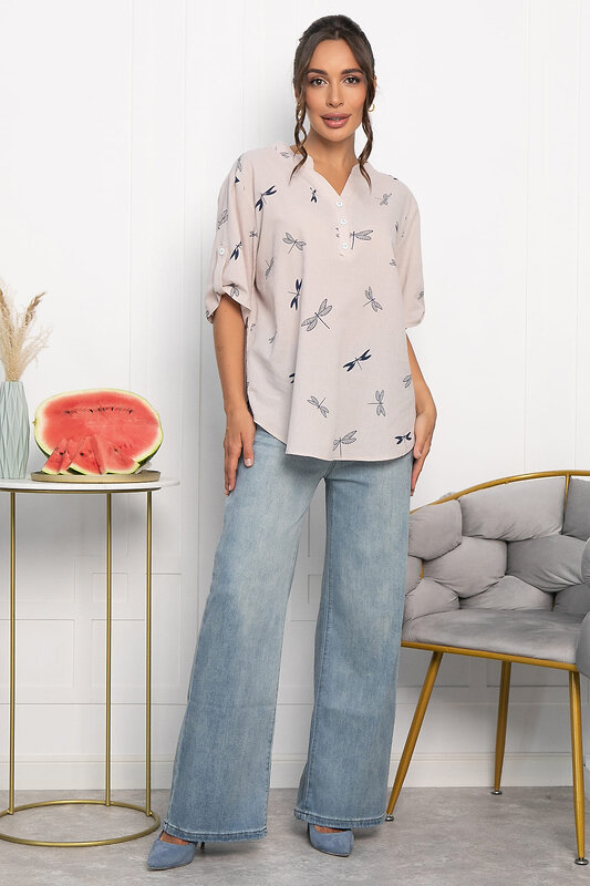 LT Collection Блуза 546425 Б13974-20М светло-бежевый