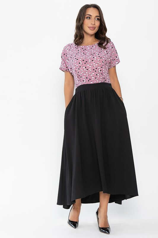 LT Collection Платье 546440 П13997-16М черный/сиреневый