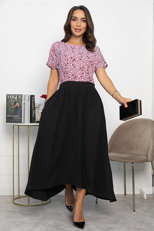 LT Collection Платье 546440 П13997-16М черный/сиреневый