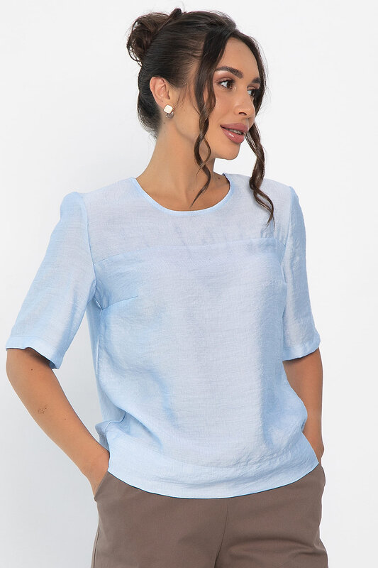LT Collection Блуза 546449 Б14006-25М голубой