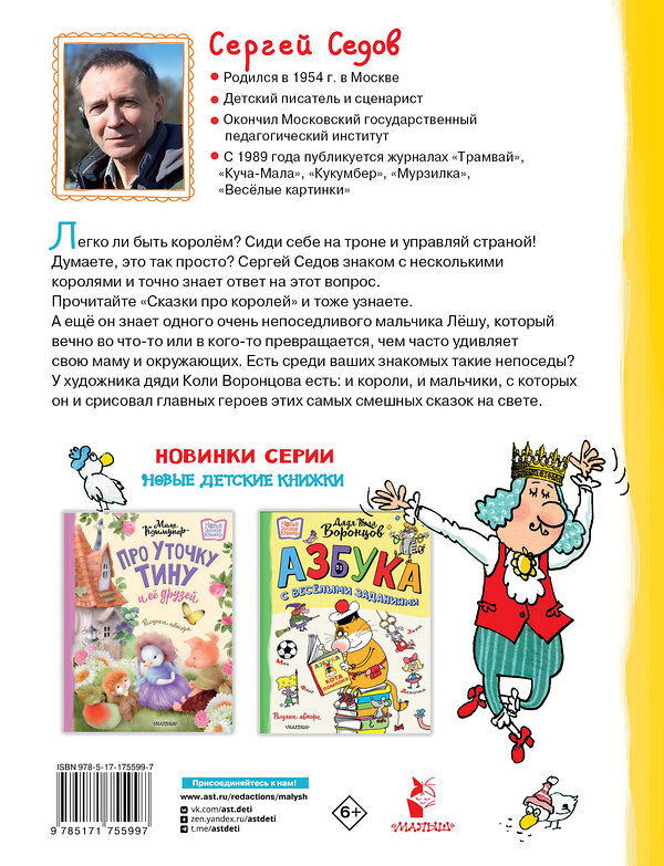 АСТ Седов С.А. "Сказки про королей. Рисунки Н. Воронцова" 547344 978-5-17-175599-7