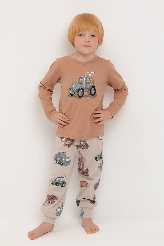 CROCKID Пижама 547466 К 1606 пралине, тракторы