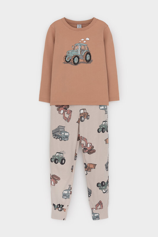 CROCKID Пижама 547466 К 1606 пралине, тракторы