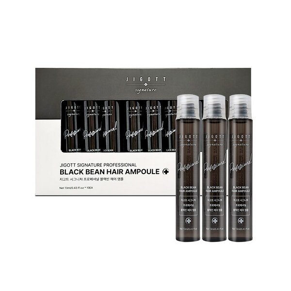 Jigott Ампульный филлер для волос с экстрактом черной фасоли / Signature Professional Black Bean Hair Ampoule, 10 шт. x 13 мл 548118 23891