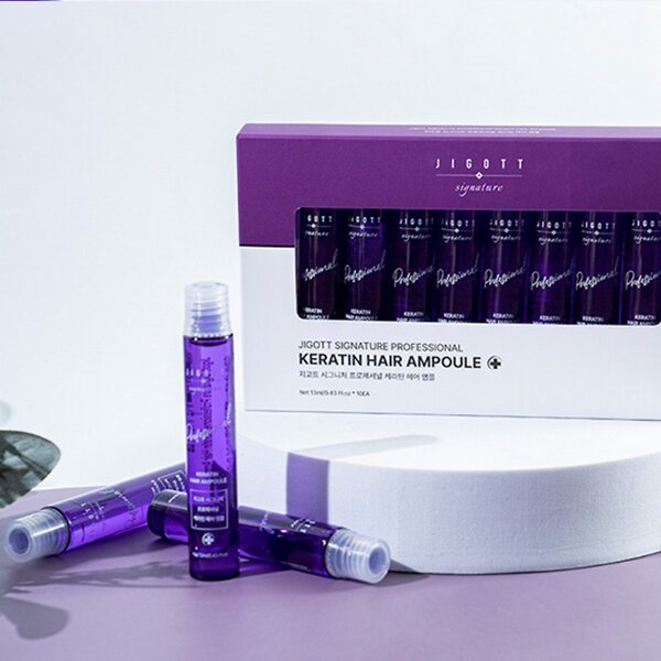 Jigott Ампульный филлер для волос с кератином / Signature Professional Keratin Hair Ampoule, 10 шт. x 13 мл 548120 23889