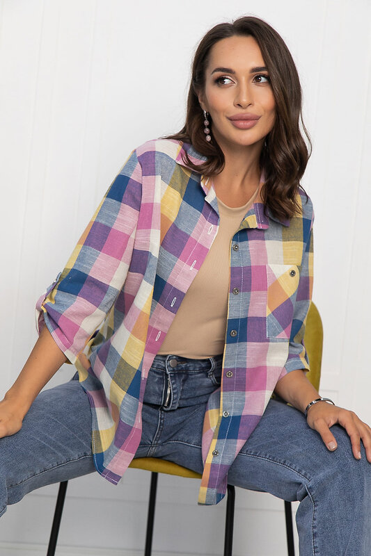LT Collection Рубашка 548367 Б14037-18М мультиколор