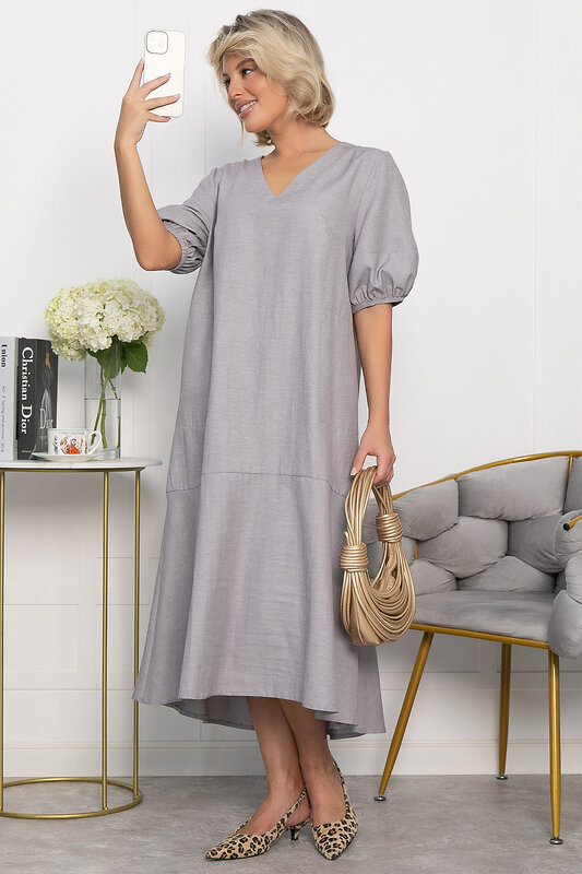 LT Collection Платье 548368 П14044-30М серый