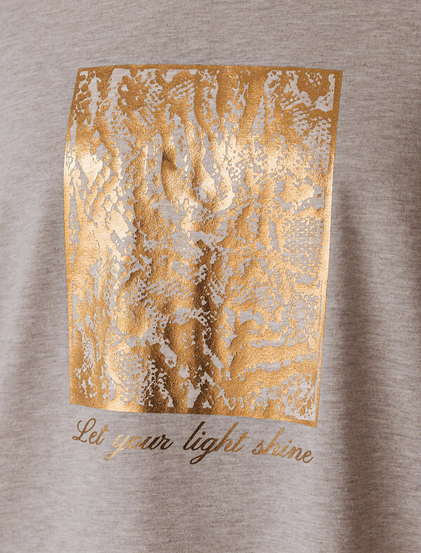 VILATTE Футболка 548395 D49.110 кофейный меланж_light shine