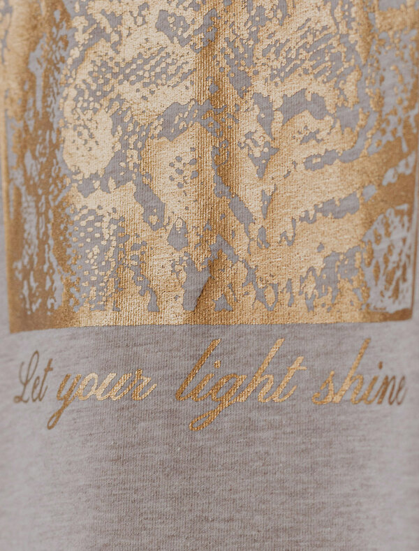 VILATTE Футболка 548395 D49.110 кофейный меланж_light shine
