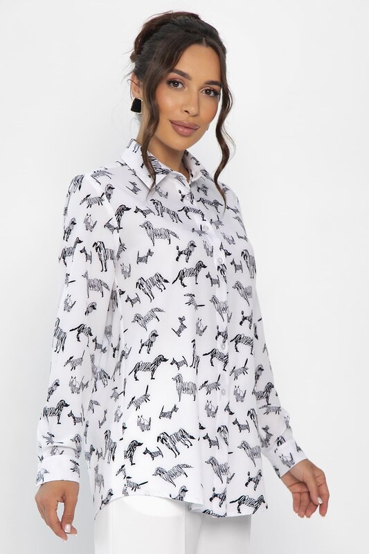 LT Collection Рубашка 548556 Б13843-16М белый