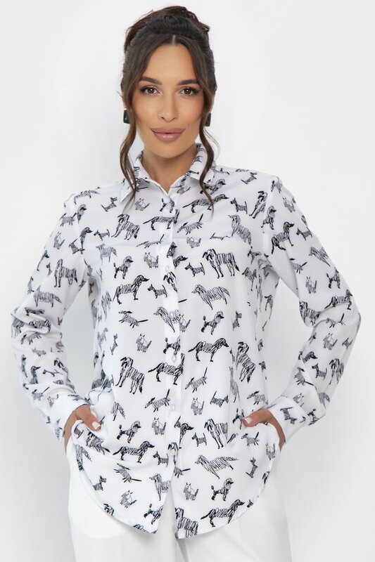 LT Collection Рубашка 548556 Б13843-16М белый
