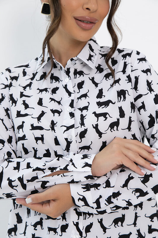 LT Collection Рубашка 548557 Б13844-16М черно-белый