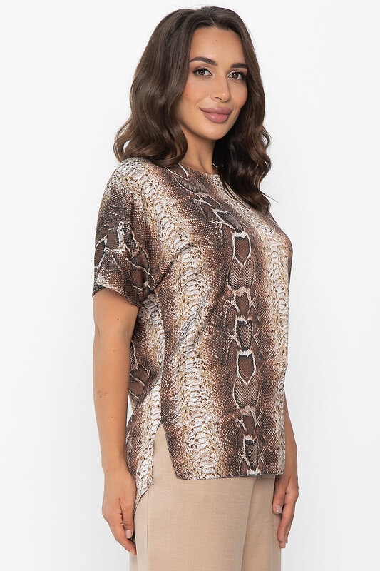 LT Collection Блуза 548560 Б14031-16М коричневый