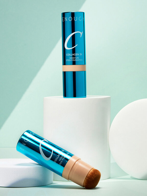 Enough Увлажняющая тональная основа-стик с кистью / Collagen 3X Moisture Stick Foundation #21N, прозрачный бежевый, 14 г 548641 27914