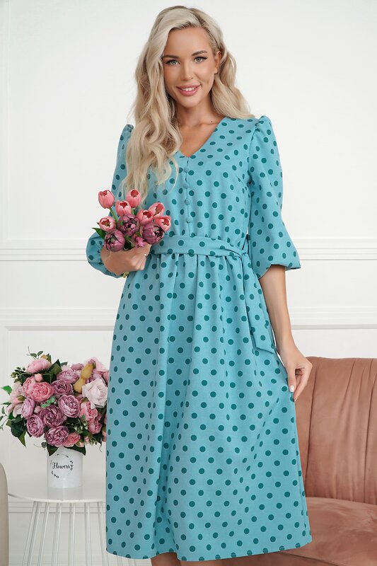 LT Collection Платье 549228 П14114-45М бирюзовый