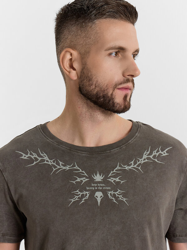 MARK FORMELLE Футболка 550049 111773 ACID WASH т.оливковый +печать