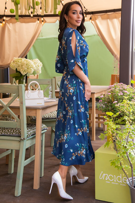 LT Collection Платье 551358 П14145-1М синий