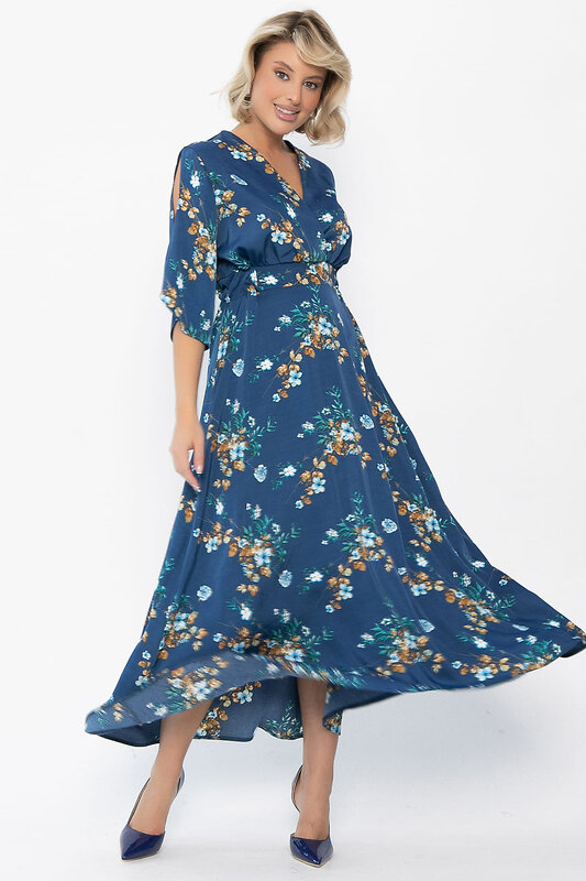LT Collection Платье 551358 П14145-1М синий