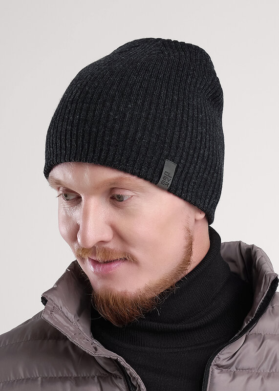 CLEVER Шапка 551677 454451аш меланж т.серый