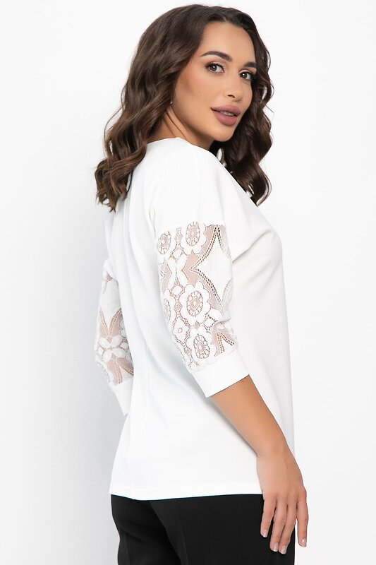 LT Collection Джемпер 552240 Б14117-48М молочный