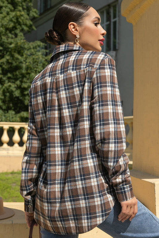 LT Collection Рубашка 552567 Б14144-7М коричневый