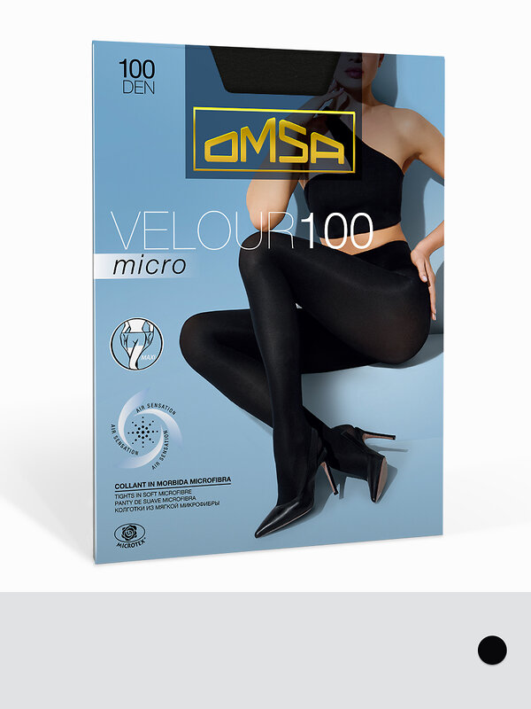 Omsa Колготки 552678 VELOUR MICRO 100 MAXI Nero (Черный)