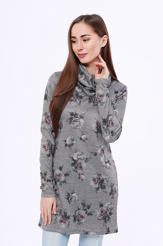 TEXCOM Джемпер 89133 2024-1114 Серый/розовый