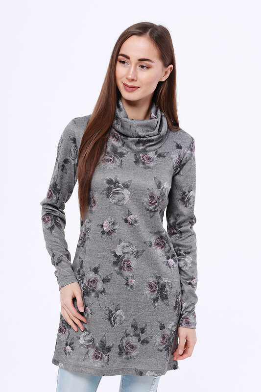 TEXCOM Джемпер 89133 2024-1114 Серый/розовый