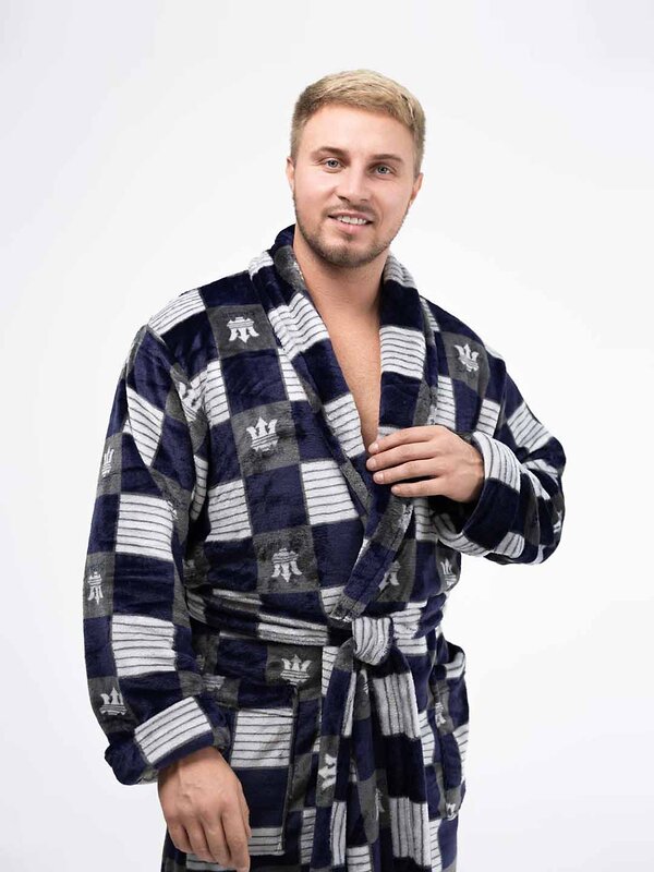 Текс-плюс Халат 553744 НФ-00155824 Синий,серый