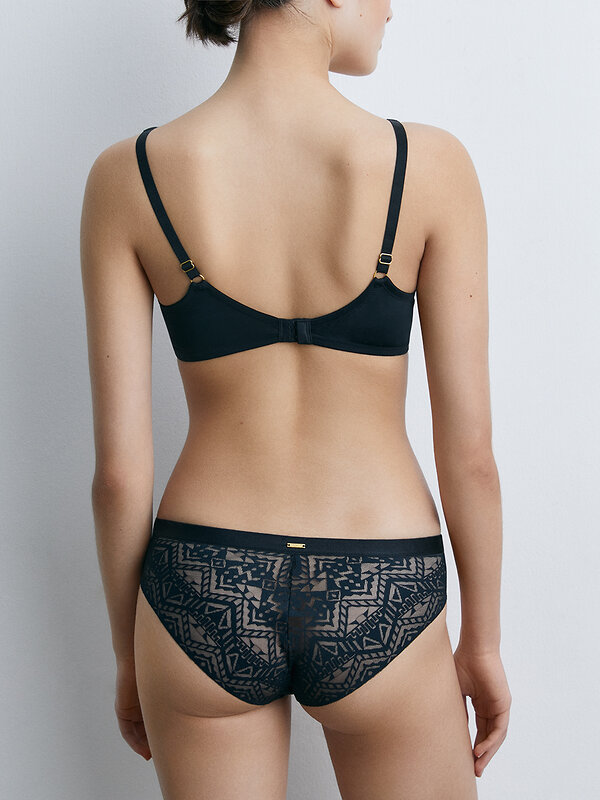 Minimi Трусы 553908 Mi 3233L DESIDERIO Трусы Slip (кружево с микрофиброй высокая линия талии) Nero (Черный)
