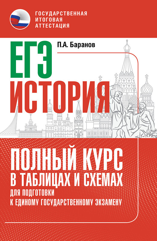 АСТ Баранов П.А. "ЕГЭ. История. Полный курс в таблицах и схемах для подготовки к ЕГЭ" 555303 978-5-17-177285-7