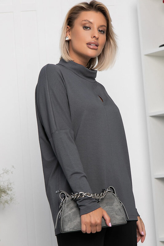 LT Collection Джемпер 555474 Б14242-1М серый