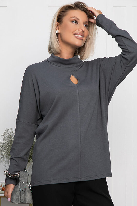 LT Collection Джемпер 555474 Б14242-1М серый