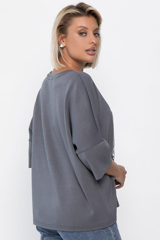 LT Collection Блуза 555480 Б14203-20М серый