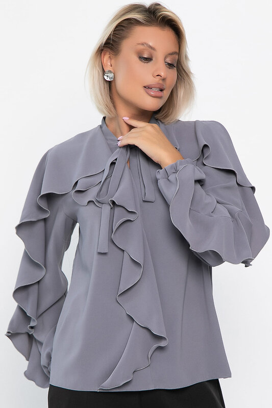 LT Collection Блуза 555484 Б14186-5М серый