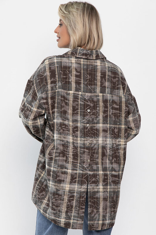 LT Collection Рубашка 555488 Б14194-5М коричневый