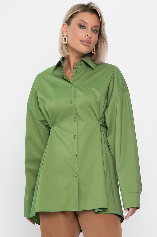LT Collection Рубашка 555490 Б14189-5М зеленый