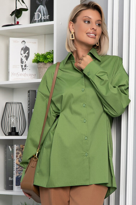 LT Collection Рубашка 555490 Б14189-5М зеленый