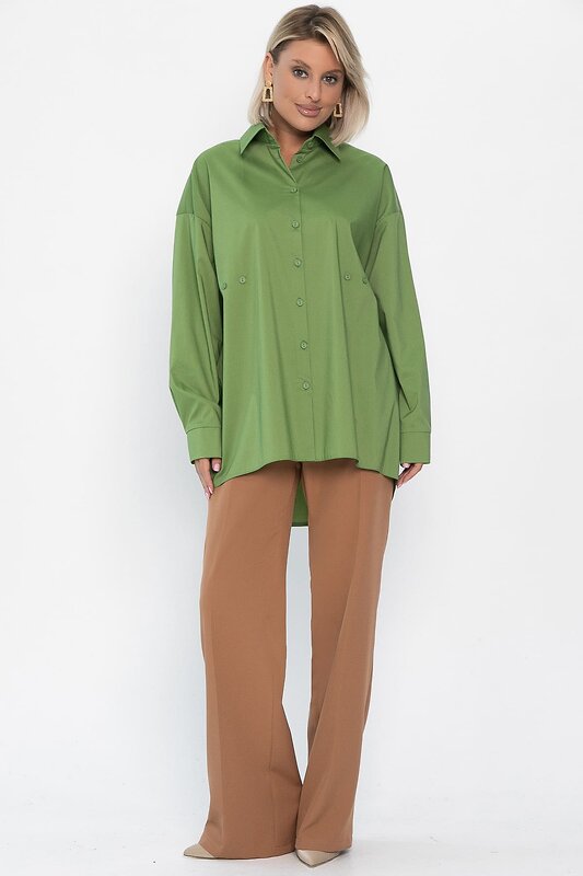 LT Collection Рубашка 555490 Б14189-5М зеленый