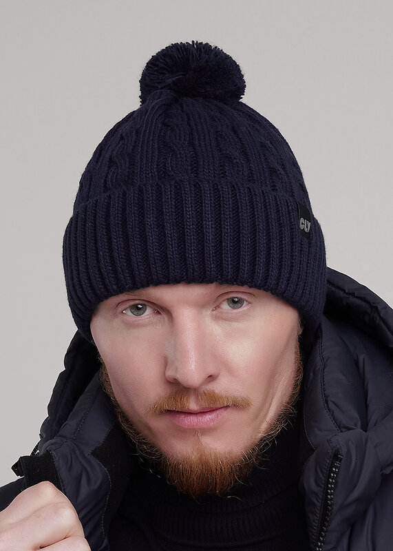 CLEVER Шапка 556136 454489ап флис т.синий