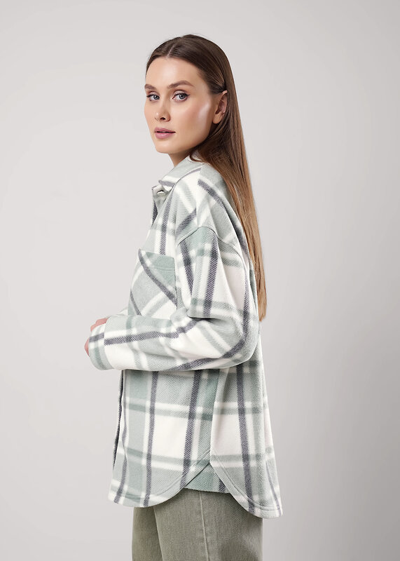 CLEVER Куртка 556187 LJ15-103/4 зелёный/молочный