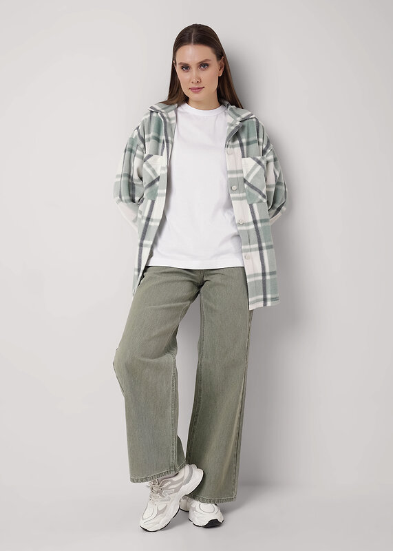 CLEVER Куртка 556187 LJ15-103/4 зелёный/молочный