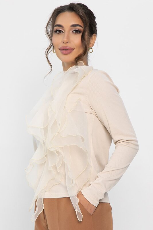 LT Collection Блуза 557666 Б14225-5М светло-бежевый
