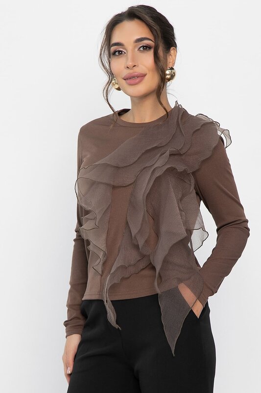 LT Collection Блуза 557667 Б14223-5М коричневый