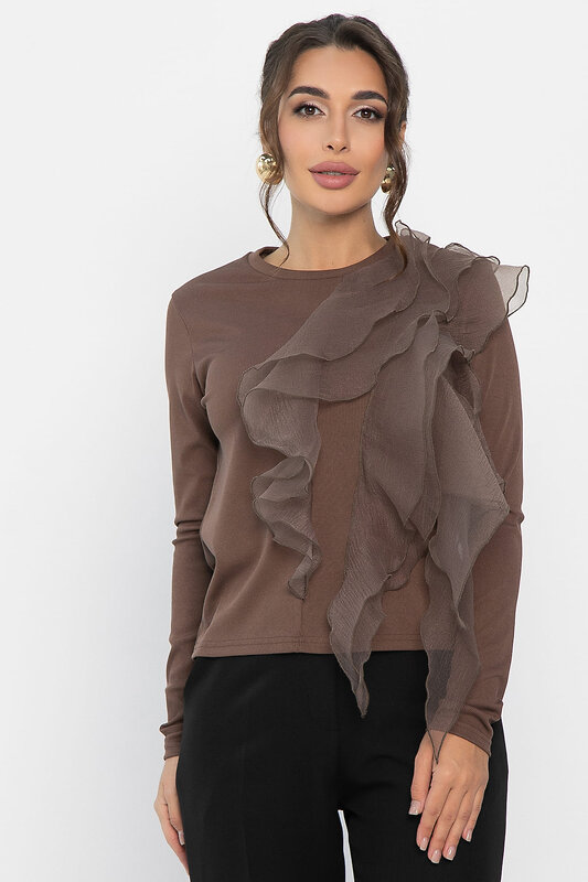 LT Collection Блуза 557667 Б14223-5М коричневый