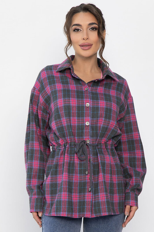 LT Collection Рубашка 557671 Б14273-4М розовый/серый