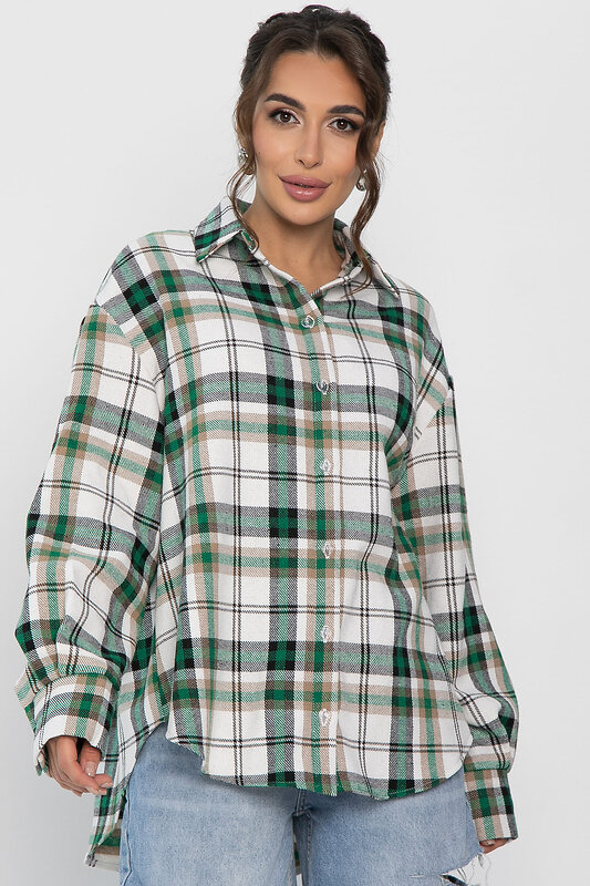 LT Collection Рубашка 557672 Б14263-30М зеленый