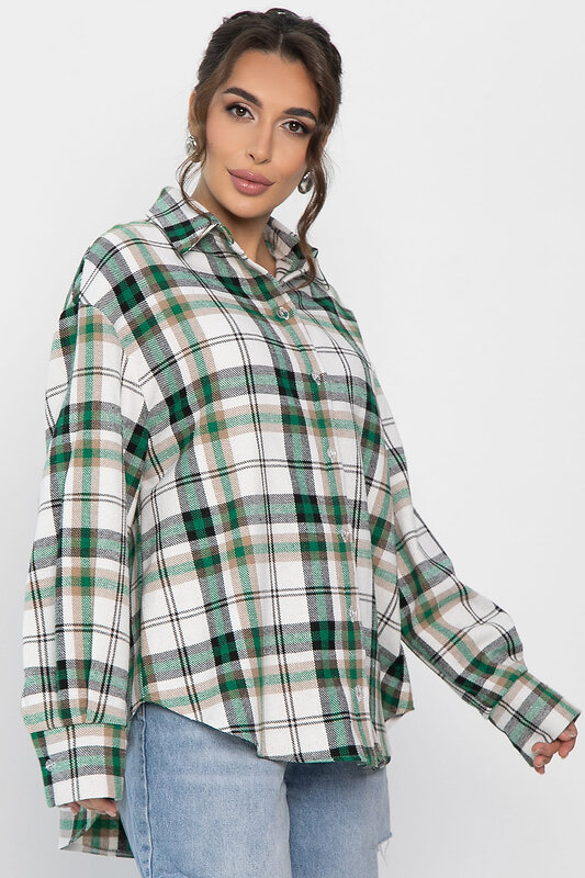 LT Collection Рубашка 557672 Б14263-30М зеленый
