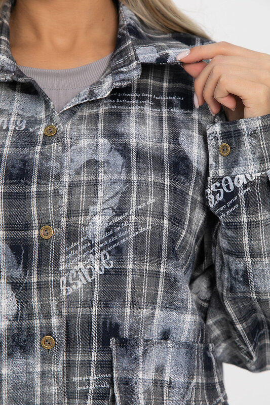 LT Collection Рубашка 558454 Б14306-18М серый